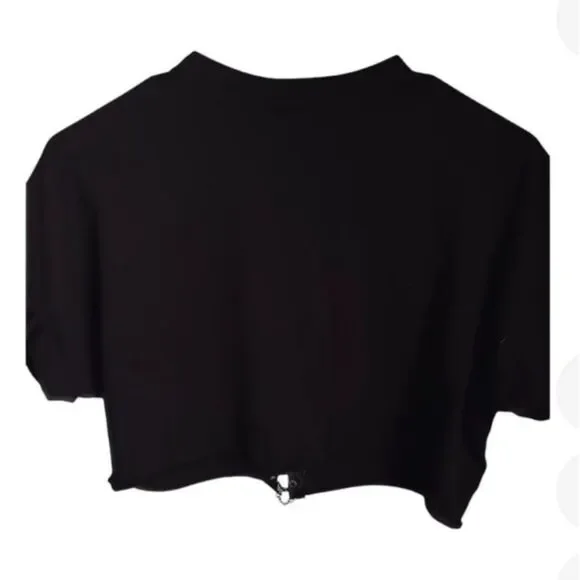 Forever 21 Thrill Rider Lace-Up Cropped Tee - Picture 3 of 3